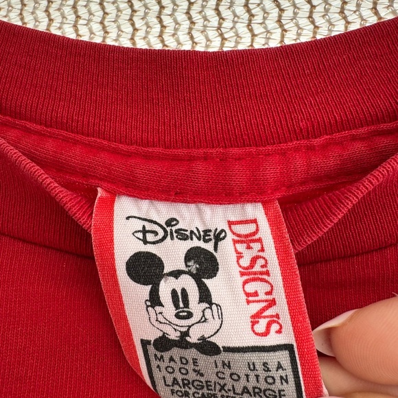Vintage Mickey Mouse T Shirt Red Adult Large XL Disney Designs VTG
Made in USA - Picture 3 of 3